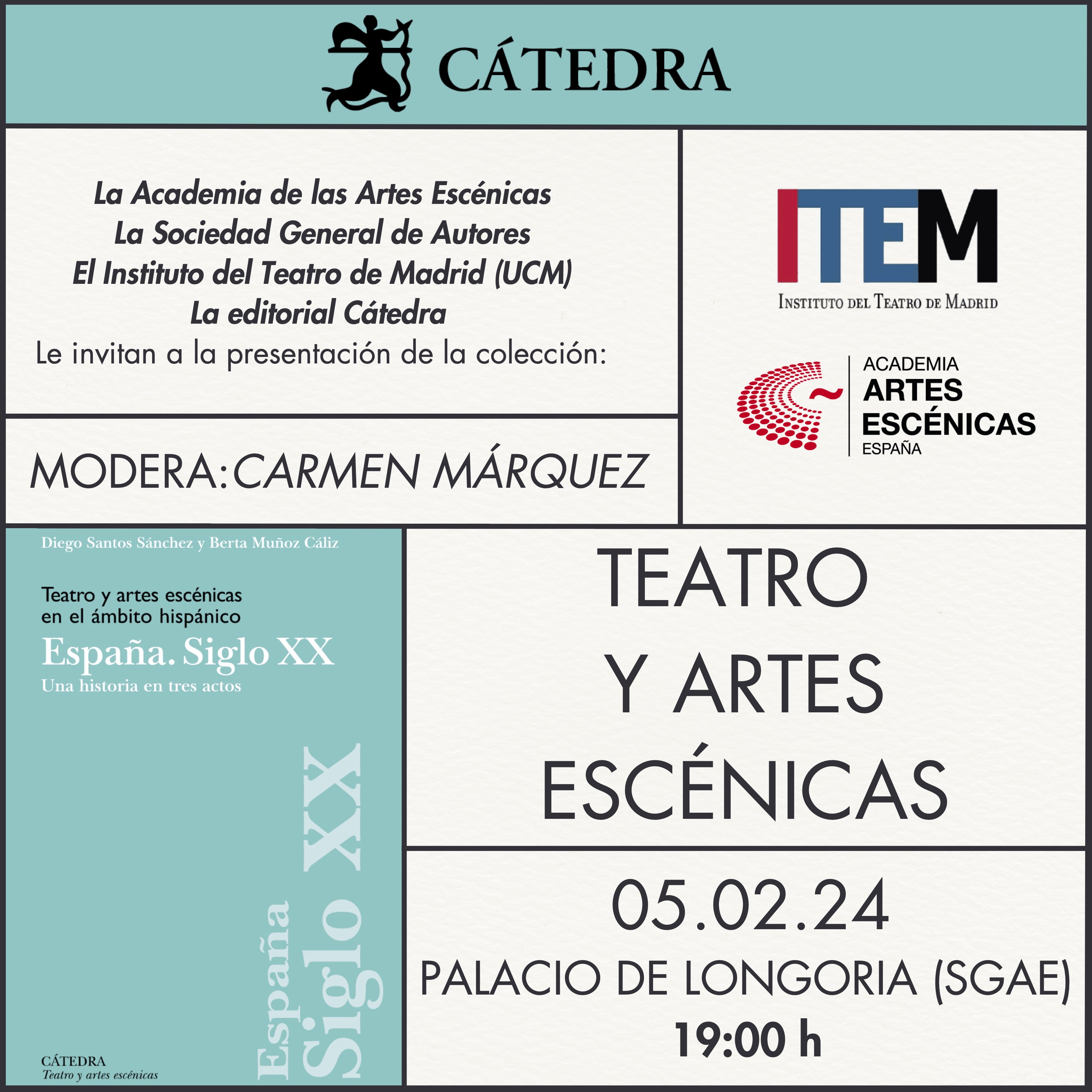 Nueva colección "Teatro y Artes Escénicas" en la editorial Cátedra